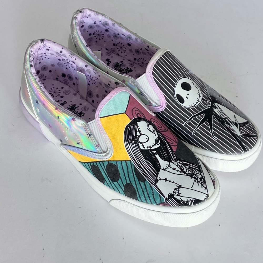 Ground Up Disney Nightmare Before Christmas Jack Sally Holographic Sneakers 7 - Picture 2 of 7